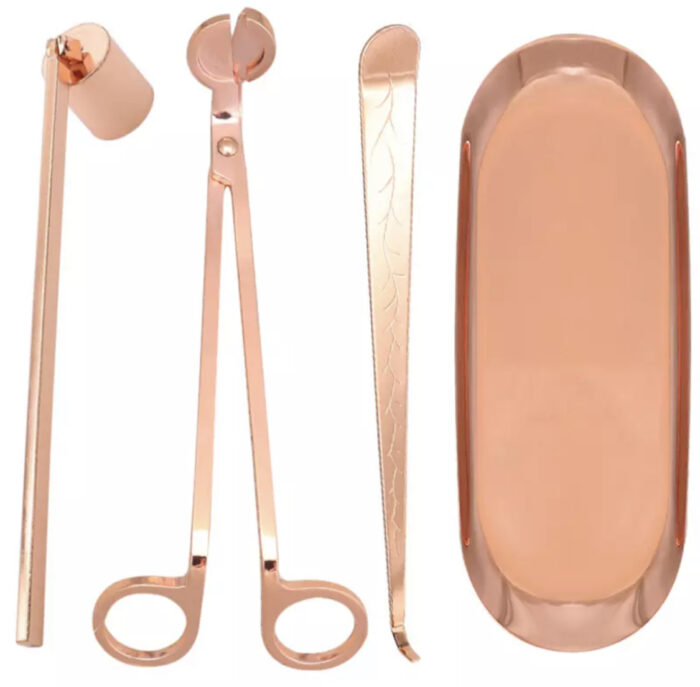 A set of accessories for candles Gold